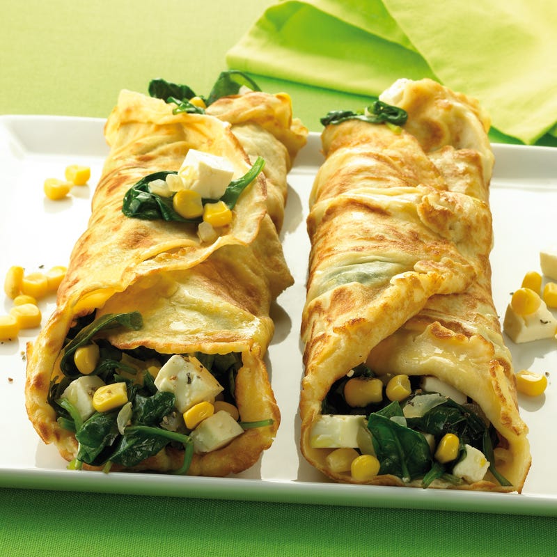 Foto Gefüllte Spinat-Pfannkuchen von WW