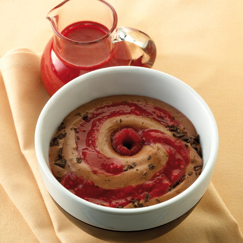 Foto Kaffeecreme mit Himbeersauce von WW