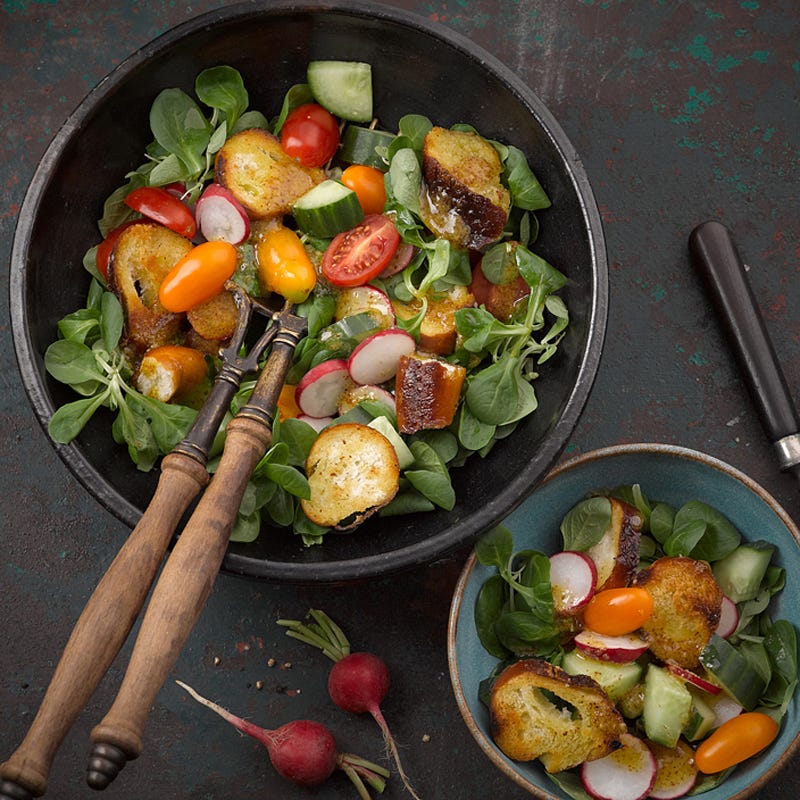 Bayerischer Brezensalat