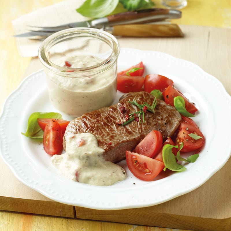 Foto Rindersteaks mit Auberginenmus von WW