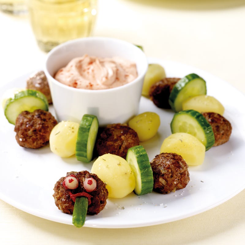 Foto Frikadellenschlange mit Dip von WW