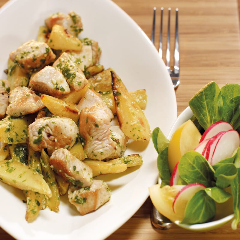 Foto Puten-Kartoffel-Pfanne mit frischem Pesto von WW