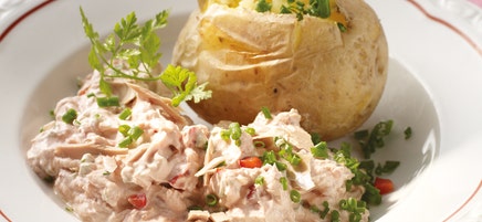 Ofenkartoffel mit Tunfischquark
