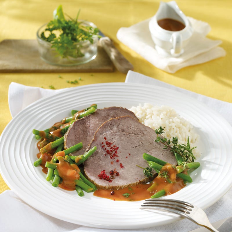 Foto Sonntagsbraten mit grünen Bohnen von WW