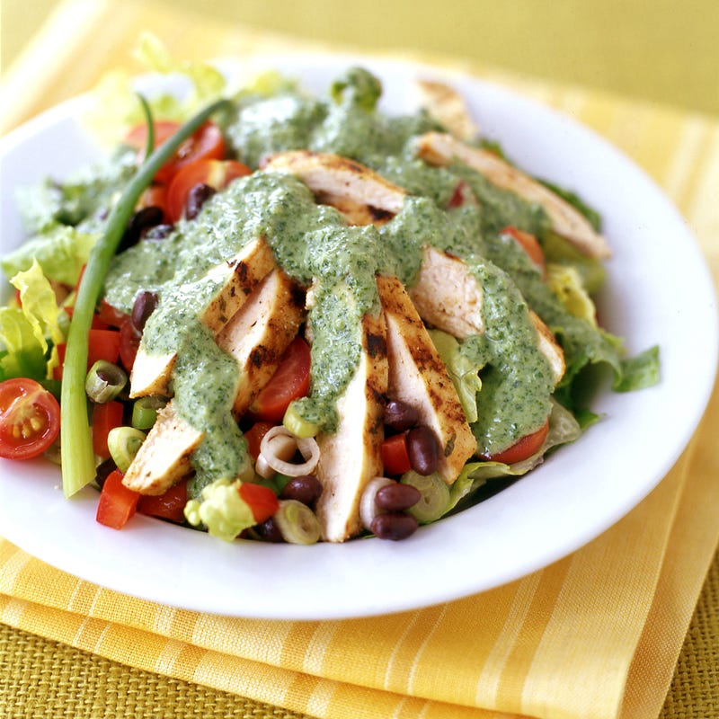 Foto Salat mit gegrillten Hähnchenstreifen von WW