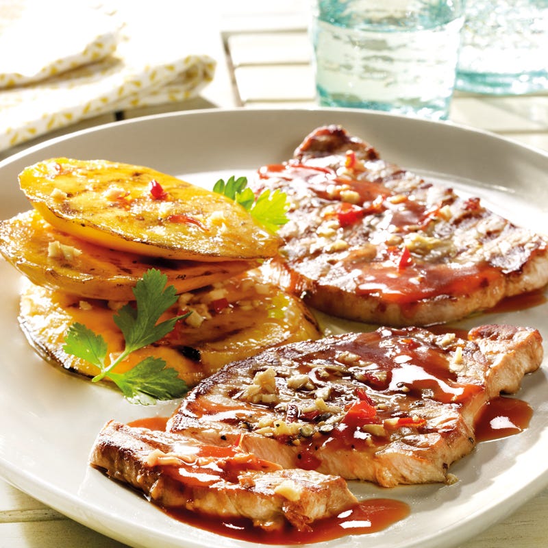 Foto Schweinesteaks süß-sauer von WW