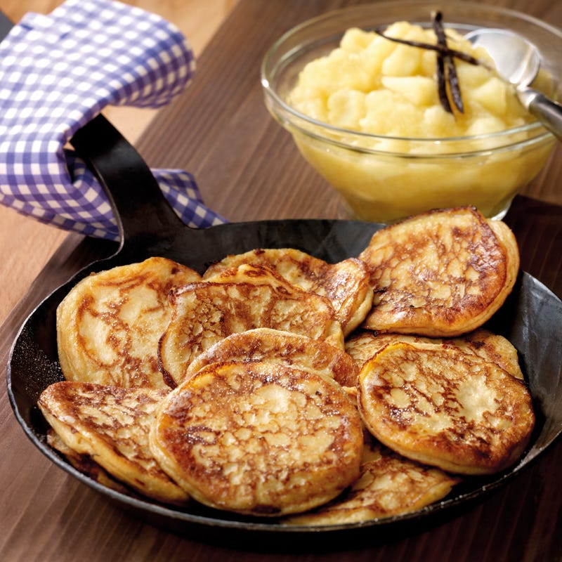 Foto Quarkplinsen mit Apfelkompott von WW