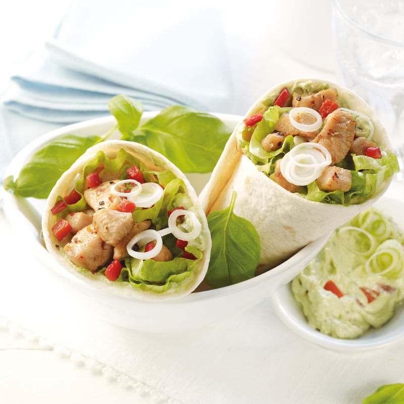Foto Chickenwraps mit Guacamole von WW