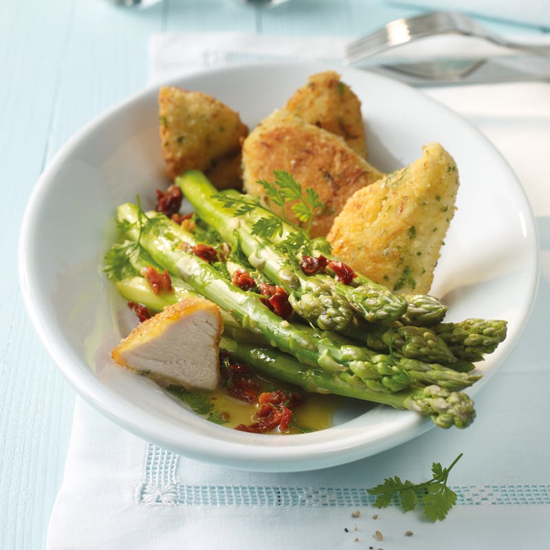 Foto Marinierter Spargel mit Chickennuggets von WW