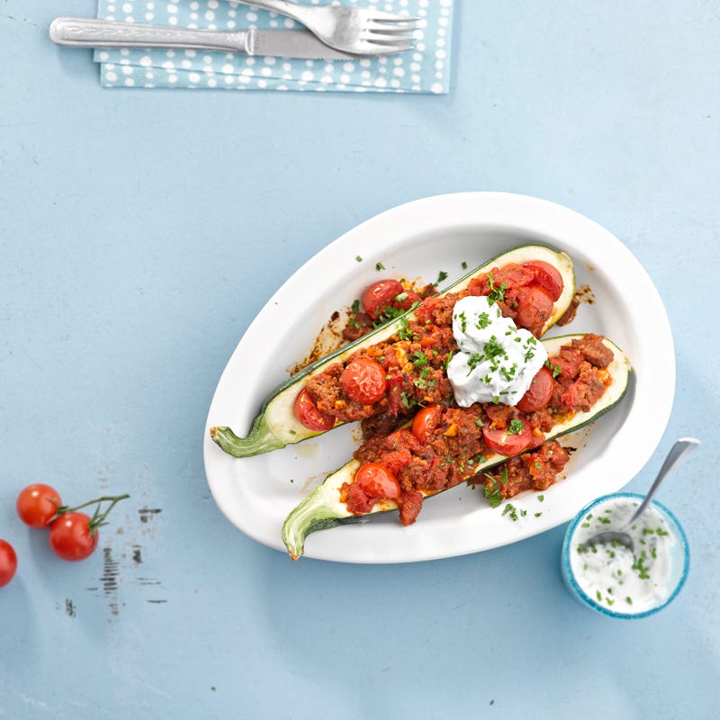 Foto Gefüllte Zucchini Bologneser Art von WW