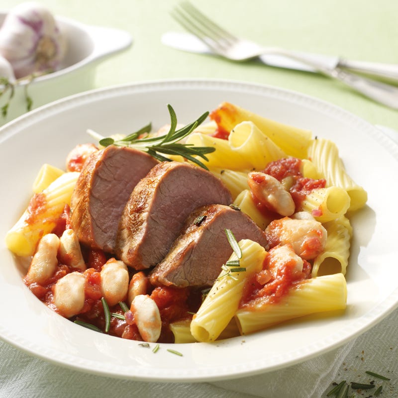 Foto Schweinefilet mit mediterranen Bohnen von WW