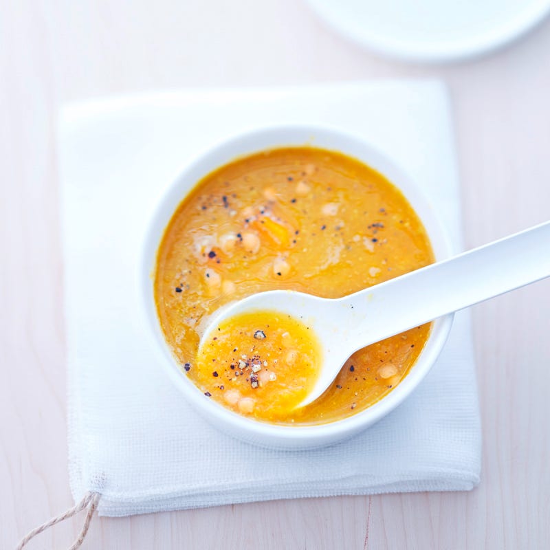 Karottensuppe mit Linsen