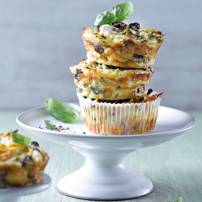 Gemüsemuffins mit Schafskäse