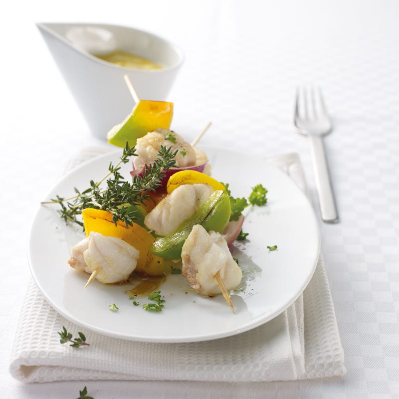 Foto Seeteufelspieße mit Aioli von WW