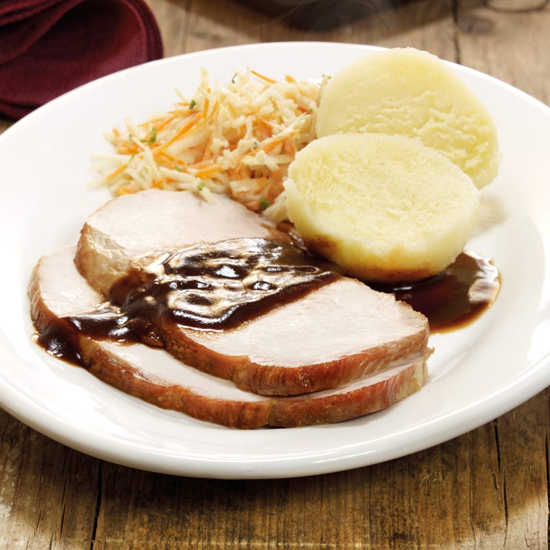 Foto Schweinebraten mit Altbiersauce und Klößen von WW