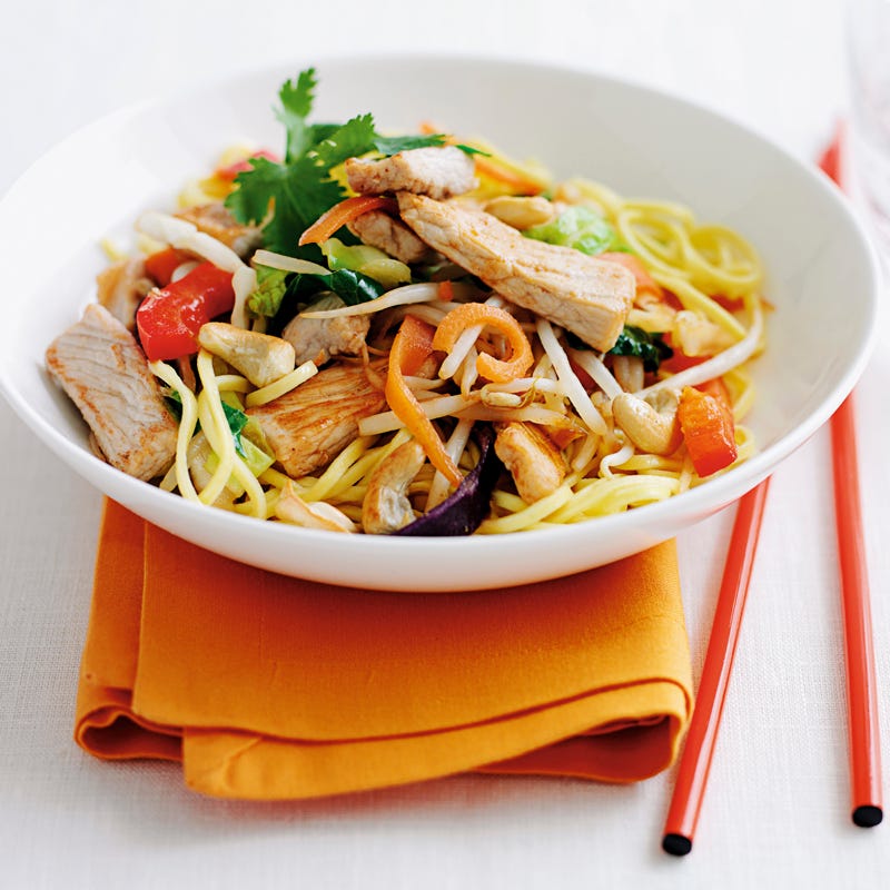 Foto Schweinefleisch im Wok mit Cashewnüssen von WW