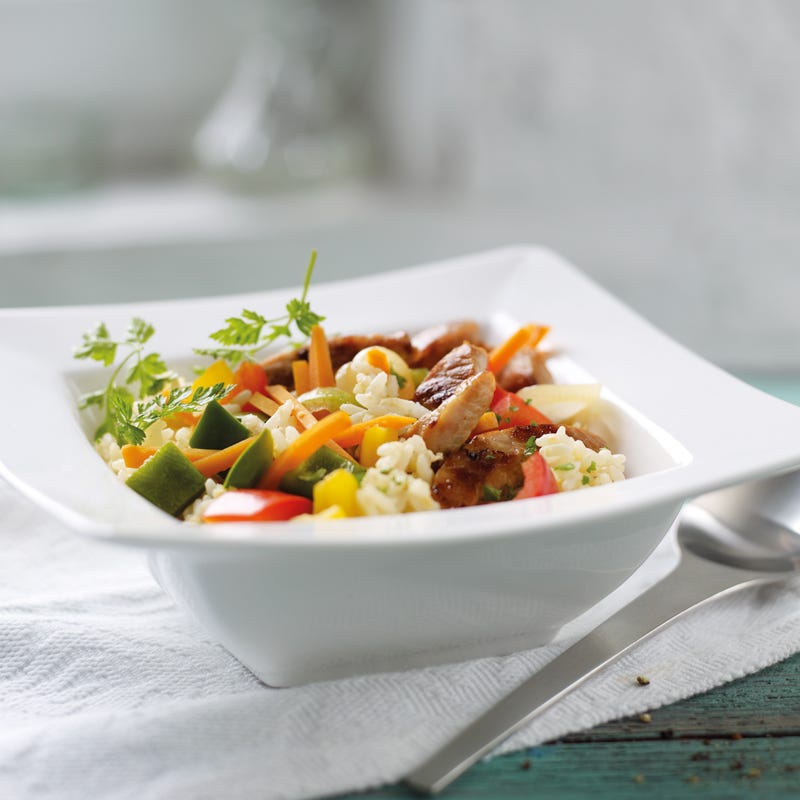 Foto Gebratener Eierreis mit Schnitzelstreifen von WW