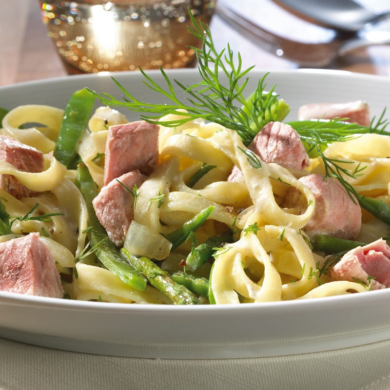 Foto Lachsnudeln mit Spargel von WW