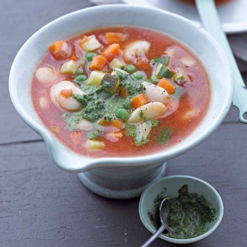 Minestrone mit feinem Kräuter-Pistou