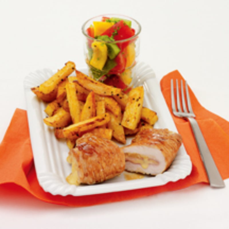 Foto Puten-Cordon bleu mit Ofenpommes von WW