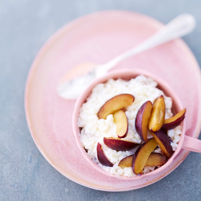 Foto Vanillemilchreis mit Pflaumen von WW