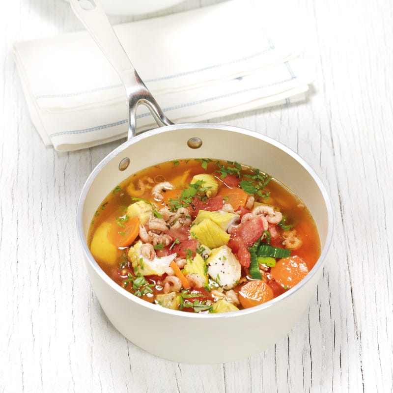 Foto Nordseetopf mit Seelachs und Krabben von WW