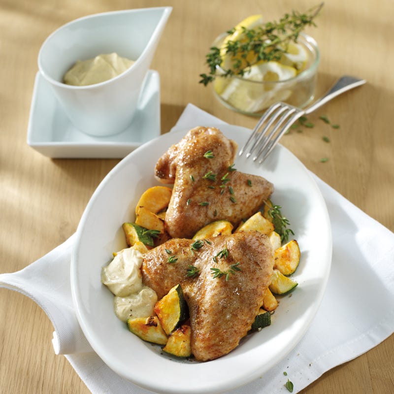 Foto Chicken Wings mit Joghurt-Curry-Dip von WW