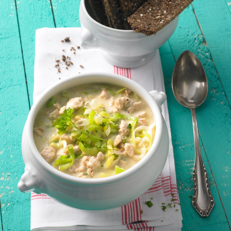 Foto Lauchsuppe mit Geflügel von WW