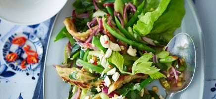 Pikanter Seitansalat mit Koriander
