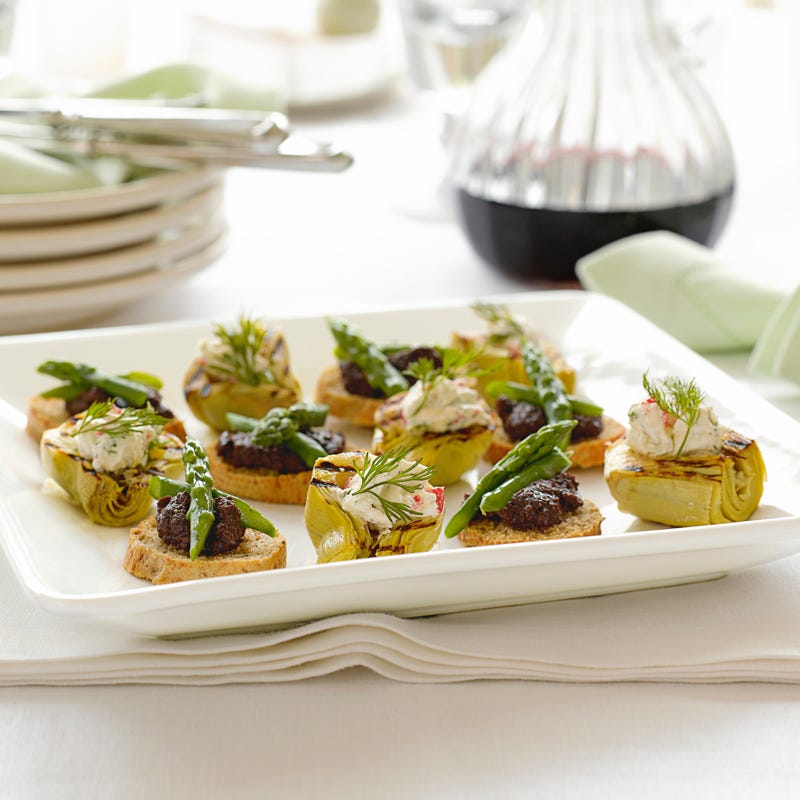 Cremig gefüllte Artischockenherzen