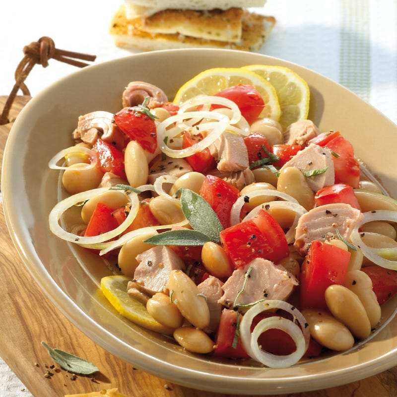 Foto Italienischer Tunfischsalat mit Pizzabrot von WW