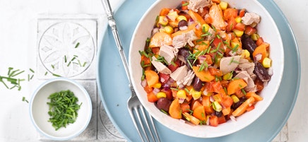 Thunfisch trifft Maissalat