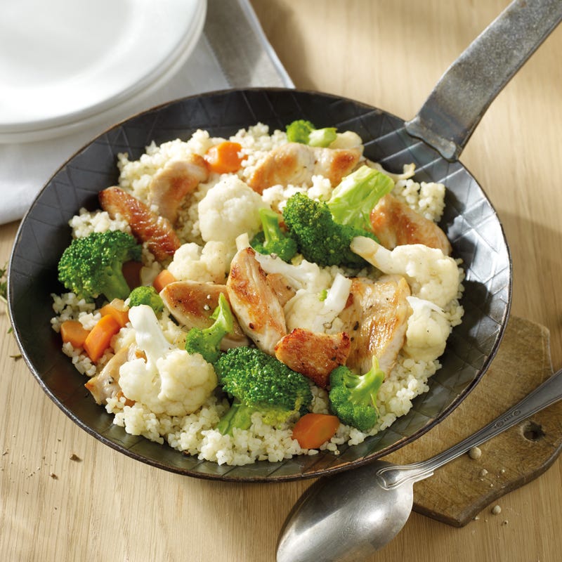 Foto Puten-Gemüse-Pfanne mit Bulgur von WW