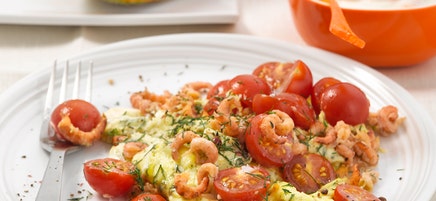 Krabbenrührei mit Dill