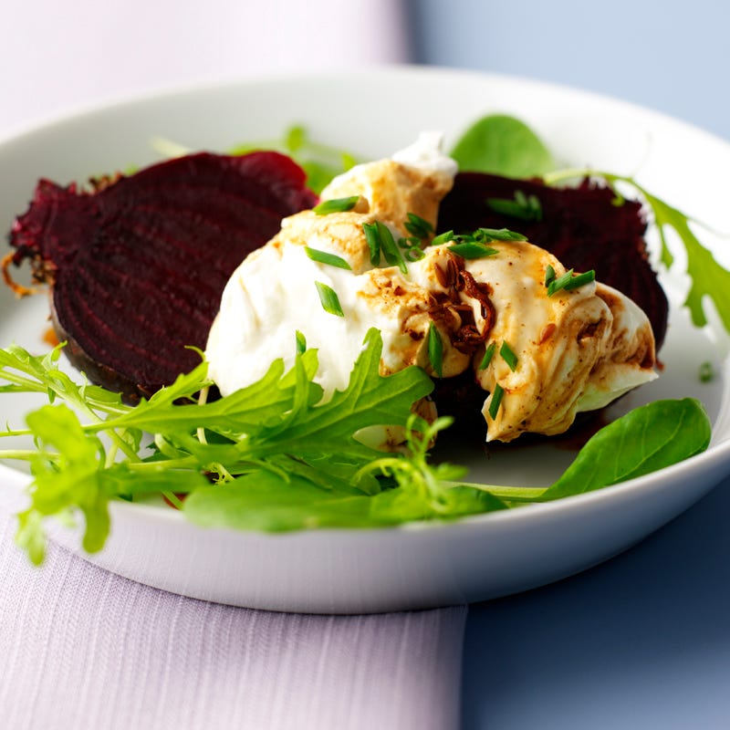 Foto Rote Bete mit knusprigen Bacon und Frischkäse von WW