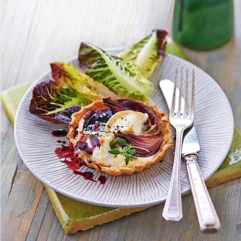 Foto Ziegenkäse-Tartes mit Portweinglasur von WW