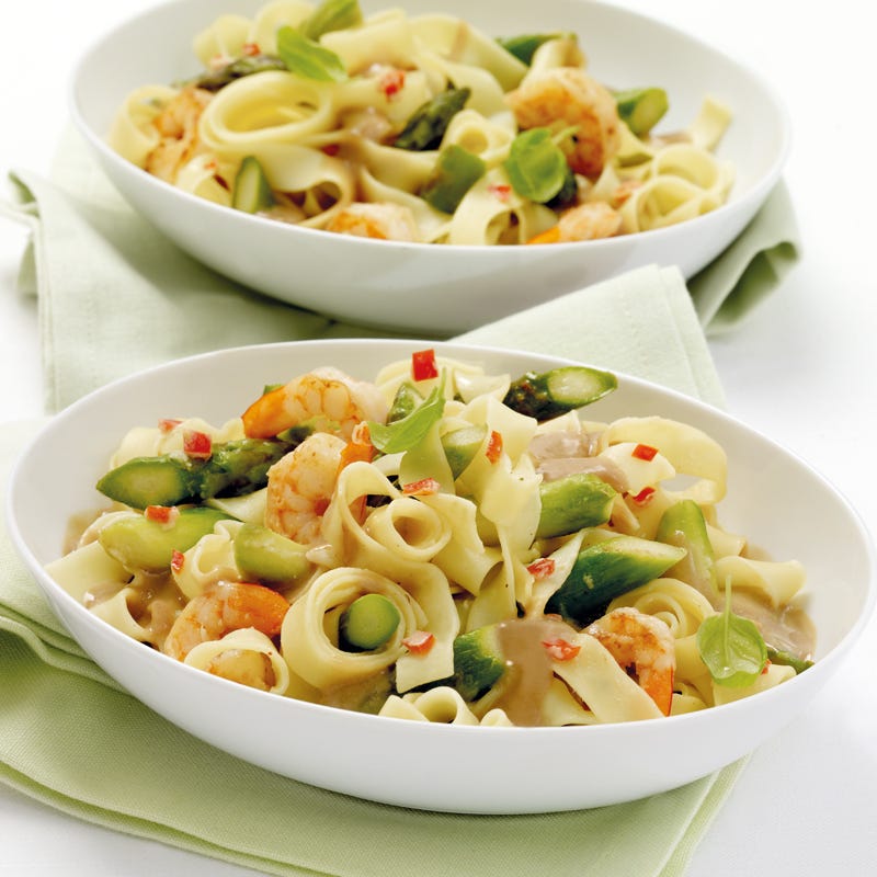 Foto Spargel-Garnelen-Nudeln von WW