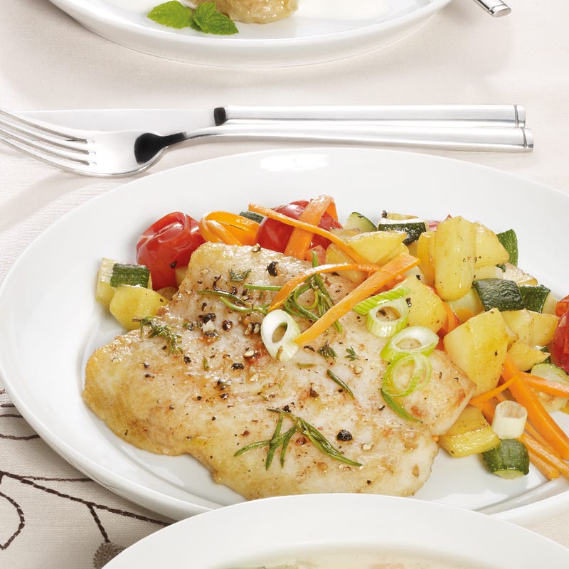 Foto Pangasiusfilet auf Gemüsebett von WW