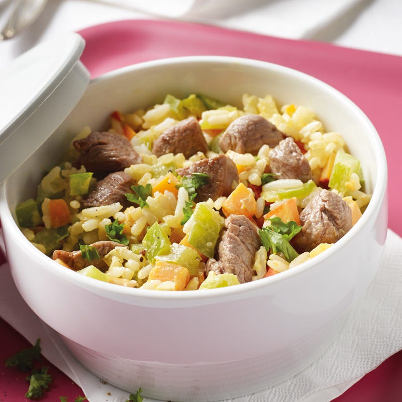 Foto Lamm-Reis-Pfanne mit Kürbis von WW