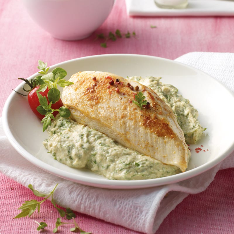 Foto Hähnchenbrustfilet mit Kichererbsencreme von WW