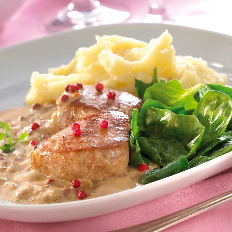 Foto Pfefferfilet Rosé mit Spinat von WW