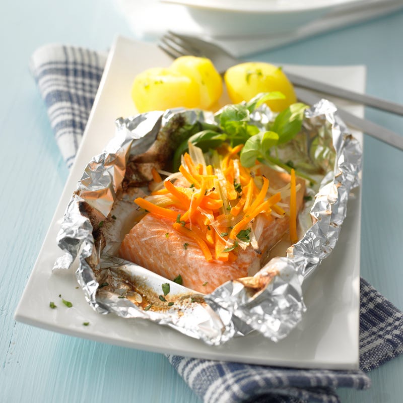 Lachs in Alufolie