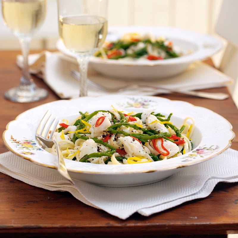 Foto Krebsfleischlinguine mit Queller von WW