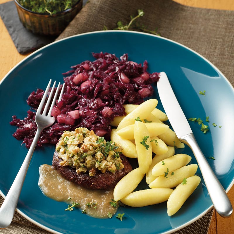 Foto Straußensteaks mit Nusshaube von WW