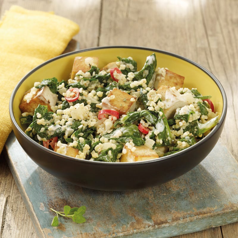 Foto Spinat-Bulgur-Pfanne mit Tofu von WW