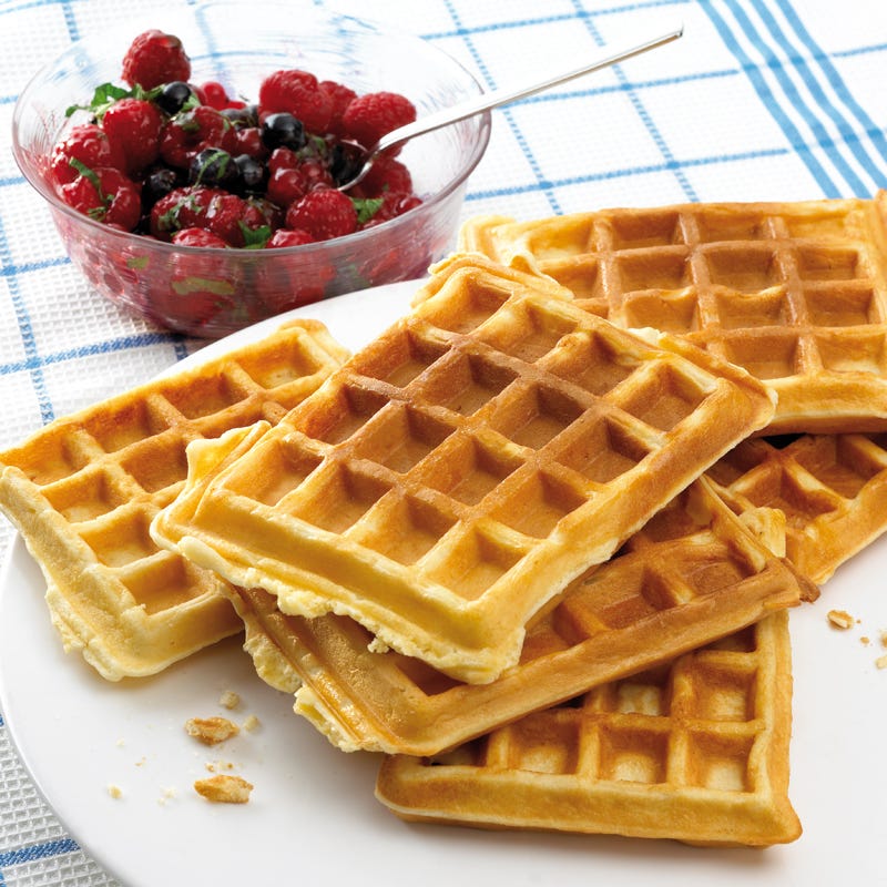 Foto Zitronen-Joghurt-Waffeln mit Sommerbeeren von WW