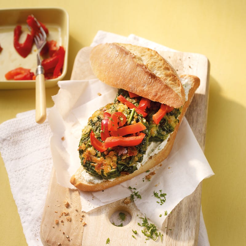 Spinat-Ciabatta-Burger