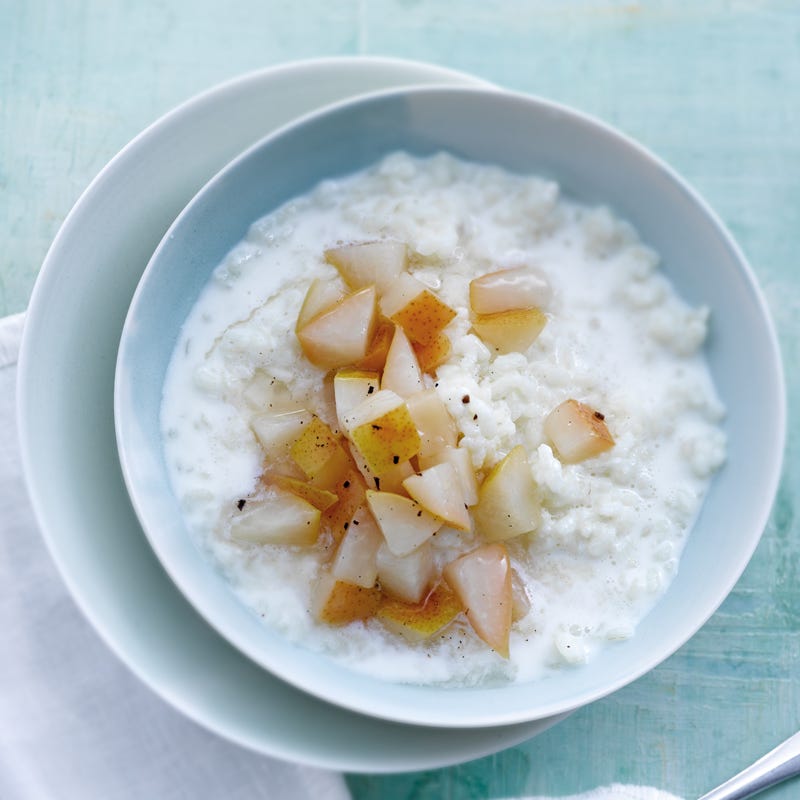 Milchreis mit Birnen-Vanille-Kompott