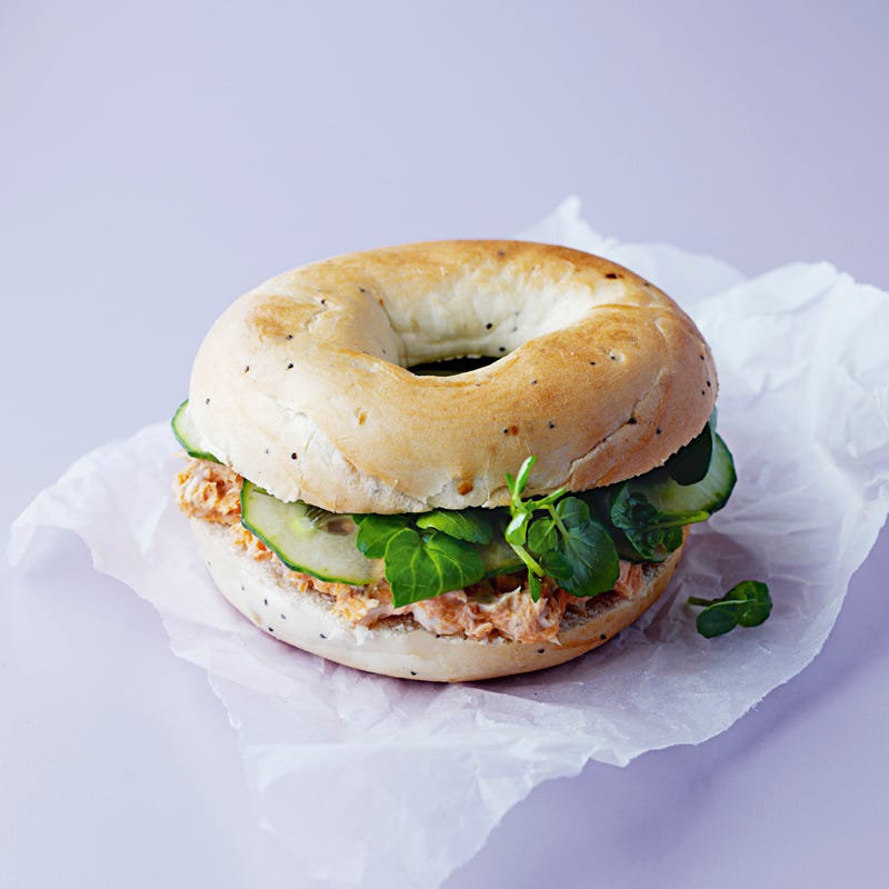 Foto Cremige Lachsbagels mit Salat von WW