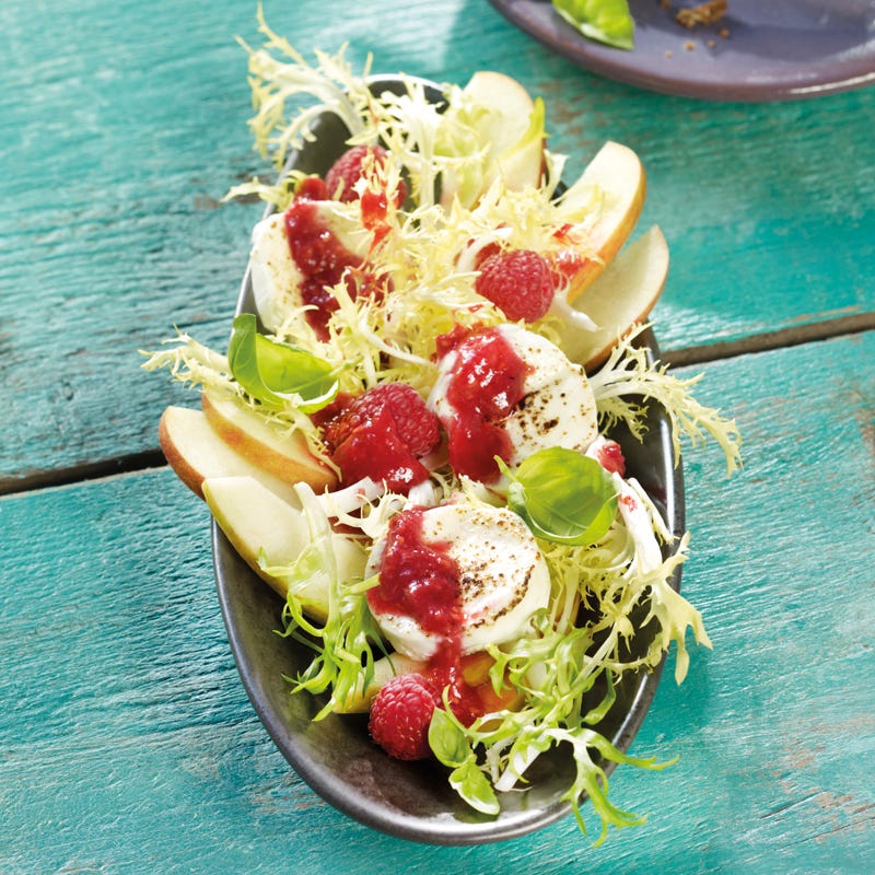 Foto Frisée-Himbeer-Salat mit Ziegenkäse von WW